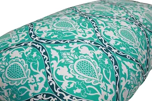 Oasis Home Collection 100 % Cotton Elegant Printed Bed Pillows Filled Polyester- Green Print Abstract - Pack of 2-thumb1