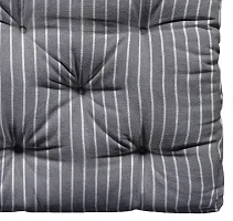 Oasis Home Collection Cotton Shell Filled with Natural Cotton YD Floor Cushion - (Z Grey Stripe , 40 X 40 cm)-thumb1