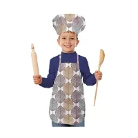 Trendy Printed Unisex Kids Apron And Chef Cap - Pack of  1-thumb1