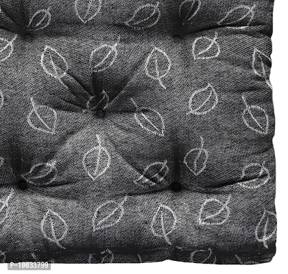 Oasis Home Collection Cotton Shell Filled with Natural Cotton YD Floor Cushion - Black Jacquard-thumb2