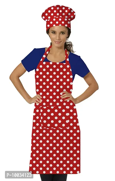 Oasis Home Collection cotton Printed Kitchen Apron with Chef Cap