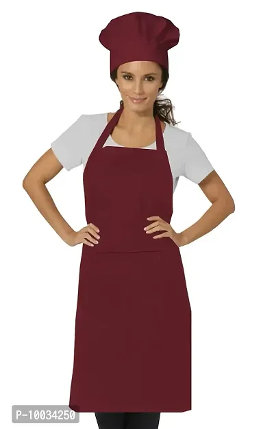 Oasis Home Collection Cotton splendiferous Apron with Chef Cap ( Apron 1 + Chef Cap 1 ) - Pack of 1