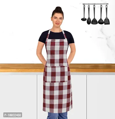 Oasis Home Collection Cotton YD Free Size Apron with Big Center Pocket-thumb3