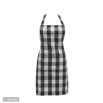 Oasis 100% Cotton Woven Checkerd Kitchen Aprons(Pack of 1)(Size:80*65 CM)-thumb4