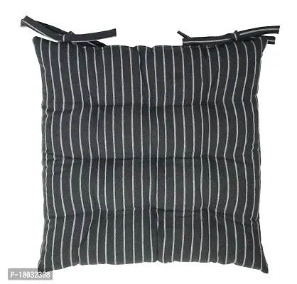 Oasis Home Collection Cotton YD Chair Cushion - Z Black Stripe