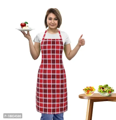 Oasis 100% Cotton Woven Big Checkerd Kitchen Aprons(Pack of 1)(Size:80*65 CM)