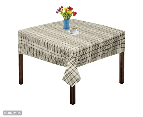 Oasis Home Collection Cotton Yarn Dyed Table Cloth - Brown Mini Check - 2 Seater ( Pack of 1)