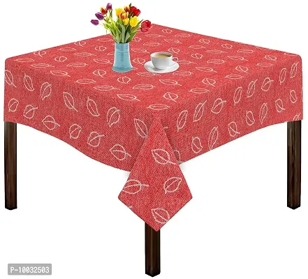 Oasis Home Collection Cotton YD Jacquard Square 2 Seater Table Cloth (Red)-thumb0