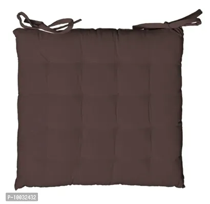 Oasis Home Collection 100% Cotton Shell with Cotton Filling Chair Cushion - Brown-thumb0