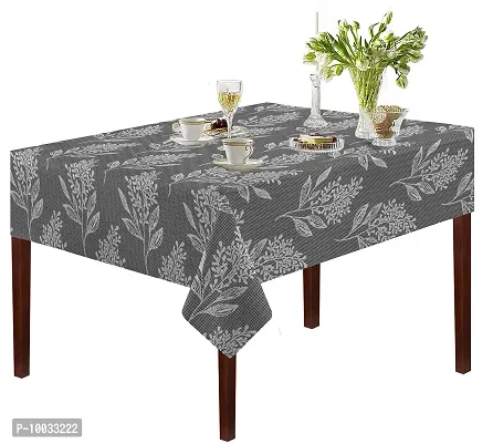 Oasis Home Collection Cotton YD Jacquard 4 Seater Table Cloth - A Grey Flower (Pack of 1)-thumb0