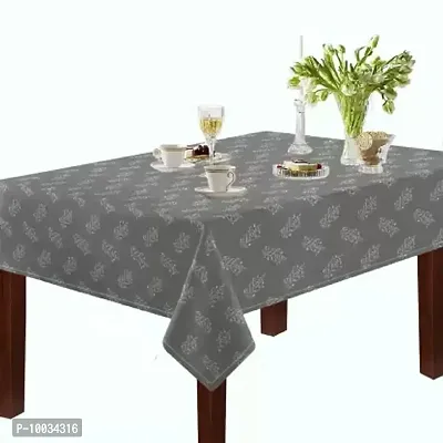 Oasis Printed 6 Seater Table Cover (Grey, Cotton)