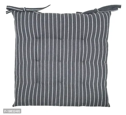 Oasis Home Collection Cotton YD Chair Cushion - Z Grey Stripe-thumb0