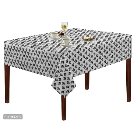 Oasis Home Collecton Cotton Print Table Cloth - Black Lattice - 8 Seater-thumb0