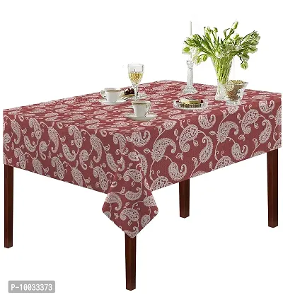 Oasis Home Collection Cotton YD Jacquard 4 Seater Table Cloth - Red Paisley (Pack of 1)