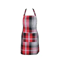 Oasis 100% Cotton Woven Big Checkerd Kitchen Aprons(Pack of 1)(Size:80*65 CM)-thumb3