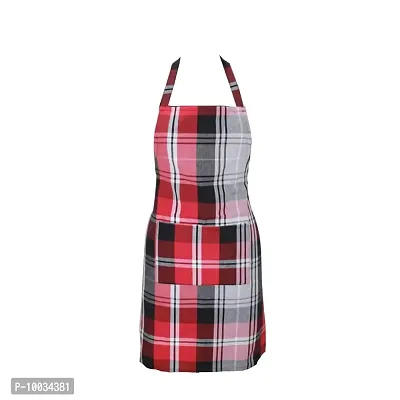 Oasis 100% Cotton Woven Big Checkerd Kitchen Aprons(Pack of 1)(Size:80*65 CM)-thumb4