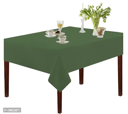 Oasis Home Collection Cotton Solid Table Cloth - 4 Seater - Dark Green