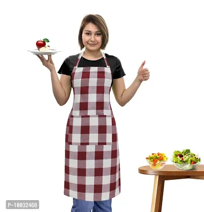 Oasis Home Collection Cotton YD Free Size Apron with Big Center Pocket-thumb0