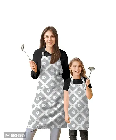 Oasis Home Collection Cotton Printed Parent and Kid Apron Combo set ( 1 Parent Apron, 1 Kid Apron) - Pack of 1-thumb0