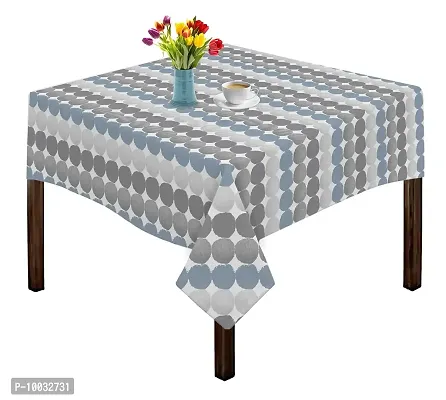 Oasis Home Collection Cotton Printed Table Cloth (Grey) -2 Seater-thumb0