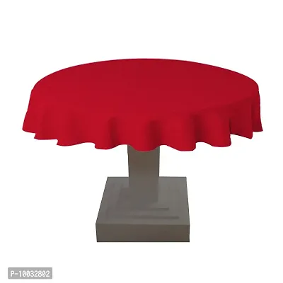 Oasis Home Collection 6 Seater Cotton Solid Round Table Cloth (Red)