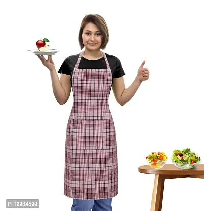 Oasis 100% Cotton Woven Checkerd Kitchen Aprons(Pack of 1)(Size:80*65 CM)-thumb0