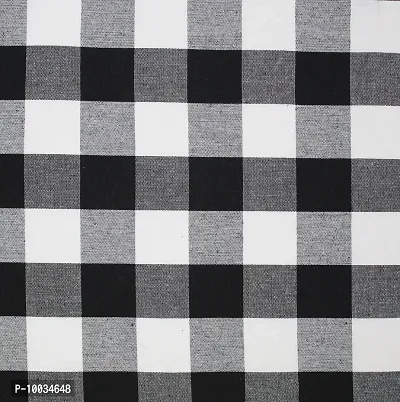 Oasis Home Collection Cotton Super Soft Yarn Dyed Checkered Bed Sheet with Pillow Cover - Black-thumb2