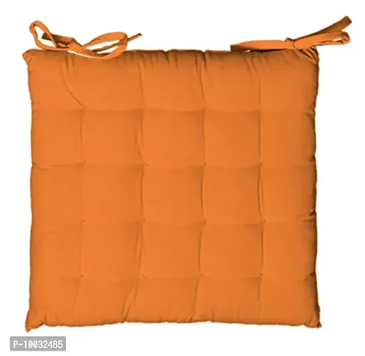 Oasis Home Collection 100% Cotton Shell with Cotton Filling Chair Cushion - Orange