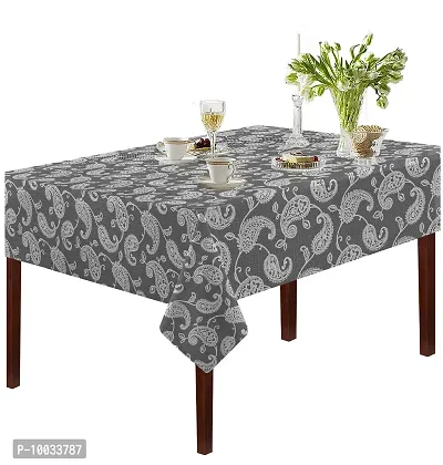 Oasis Home Collection Cotton YD Jacquard 6 Seater Table Cloth - Grey Paisley(Pack of 1)