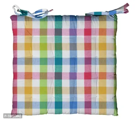 Oasis Home Collection Cotton YD Chair Cushion - Multicolor Check