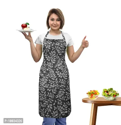 Oasis 100% Cotton Leaf Printed Kitchen Aprons-80cm*65cm(Pack of 1)