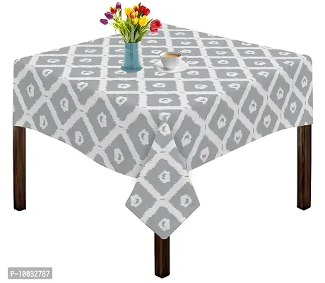 Oasis Home Collection Cotton Printed Table Cloth - Grey - 2 Seater ( Pack of - 1 )