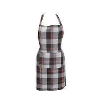 Oasis 100% Cotton Woven Big Checkerd Kitchen Aprons(Pack of 1)(Size:80*65 CM)-thumb3