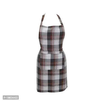 Oasis 100% Cotton Woven Big Checkerd Kitchen Aprons(Pack of 1)(Size:80*65 CM)-thumb4