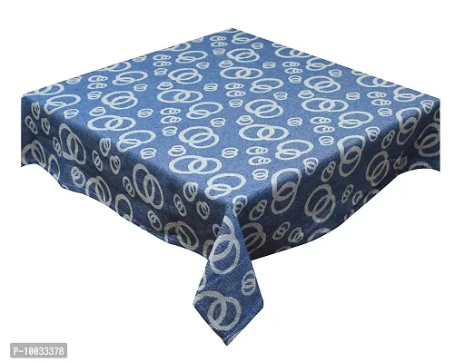 Oasis Home Collection Cotton YD Jacquard Table Cloth - Blue Ring - 4 Seater (Pack of 1)