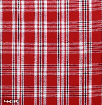 Oasis Home Collection Cotton Woven/ Yarn Dyed Checkered Bed Sheet with Pillow Cover - K. Red Check-thumb2