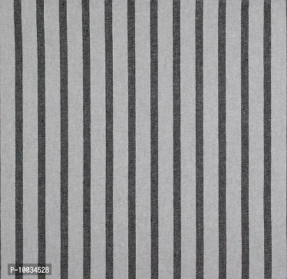 Oasis Home Collection Cotton Woven/ Yarn Dyed Striped Bed Sheet with Pillow Cover - Grey-thumb2