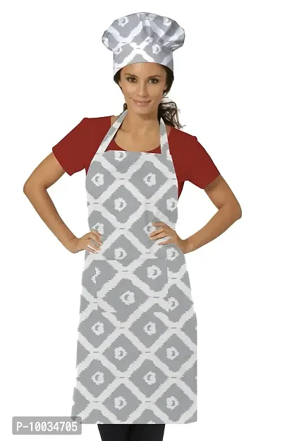 Oasis Home Collection cotton Printed Kitchen Apron with Chef Cap