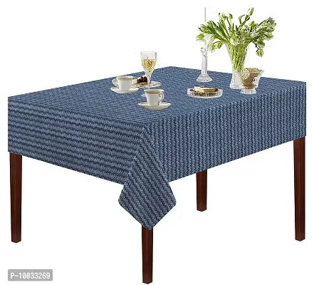 Oasis Home Collection Cotton YD Table Cloth - Blue Chevron - 8 Seater (Pack of 1)-thumb0