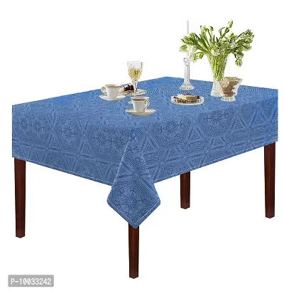 Oasis Home Collection Cotton YD Jacquard 4 Seater Table Cloth - Blue Chocolate Victor (Pack of 1)-thumb0