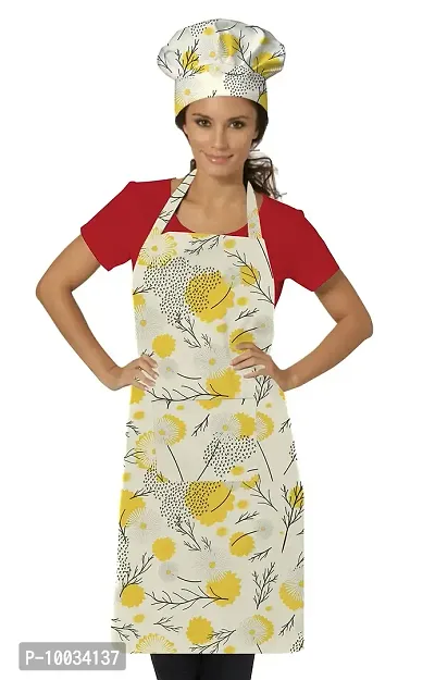 Oasis Home Collection cotton Printed Kitchen Apron with Chef Cap