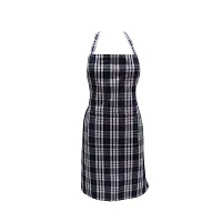 Oasis 100% Cotton Woven Big Checkerd Kitchen Aprons(Pack of 1)(Size:80*65 CM)-thumb3