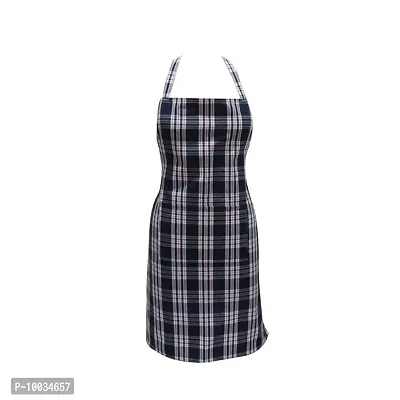 Oasis 100% Cotton Woven Big Checkerd Kitchen Aprons(Pack of 1)(Size:80*65 CM)-thumb4