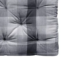 Oasis Home Collection Cotton Shell Filled with Natural Cotton YD Floor Cushion - L Grey Check-thumb1