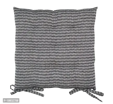 Oasis Home Collection Cotton YD Chair Cushion - Black Chevron