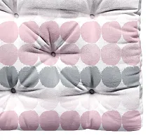 Oasis Home Collection Cotton Shell with Cotton Filled Printed Chair Cushion (Pink Coin , 40 X 40 cm)-thumb1