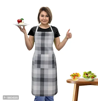 Oasis 100% Cotton Woven Big Checkerd Kitchen Aprons(Pack of 1)(Size:80*65 CM)-thumb0