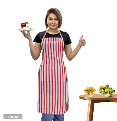 Oasis 100% Cotton Woven Striped Kitchen Aprons(Pack of 1)(Size:80*65 CM)