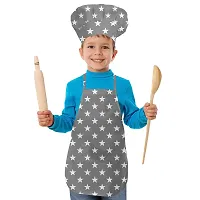 Oasis Home Collection Cotton Printed Unisex Kids Apron & Chef Cap - Pack of 1 (Combo 8)-thumb1