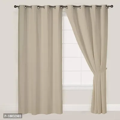 Oasis Home Collection Cotton Beige Color Solid Door Curtain (4.5 X 7 FT)- Pack of 1